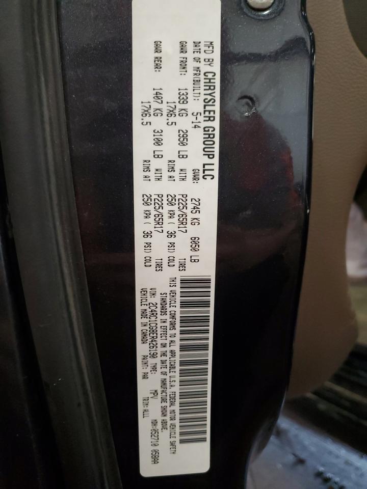 2014 Chrysler Town & Country Touring L VIN: 2C4RC1CG8ER426190 Lot: 62287984