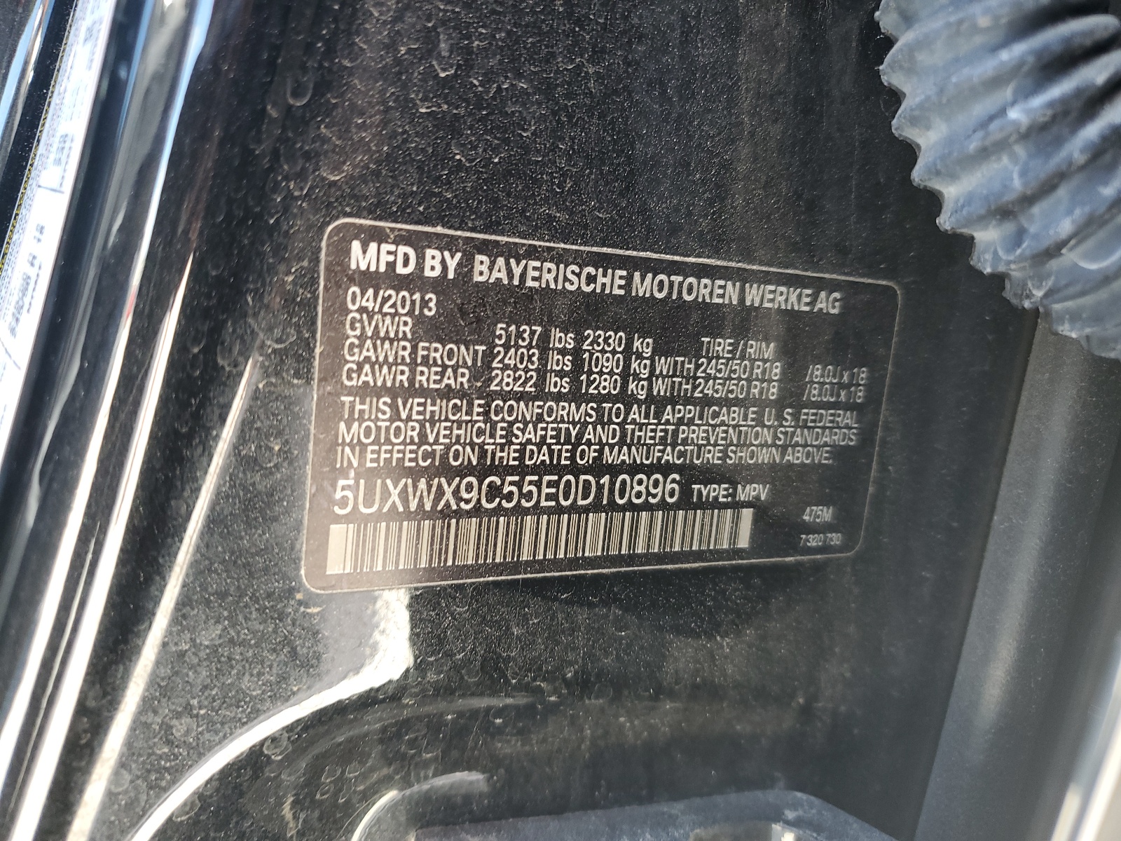 5UXWX9C55E0D10896 2014 BMW X3 xDrive28I