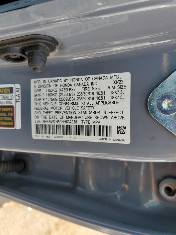 2022 Honda Cr-V Ex VIN: 2HKRW2H50NH632038 Lot: 61830354