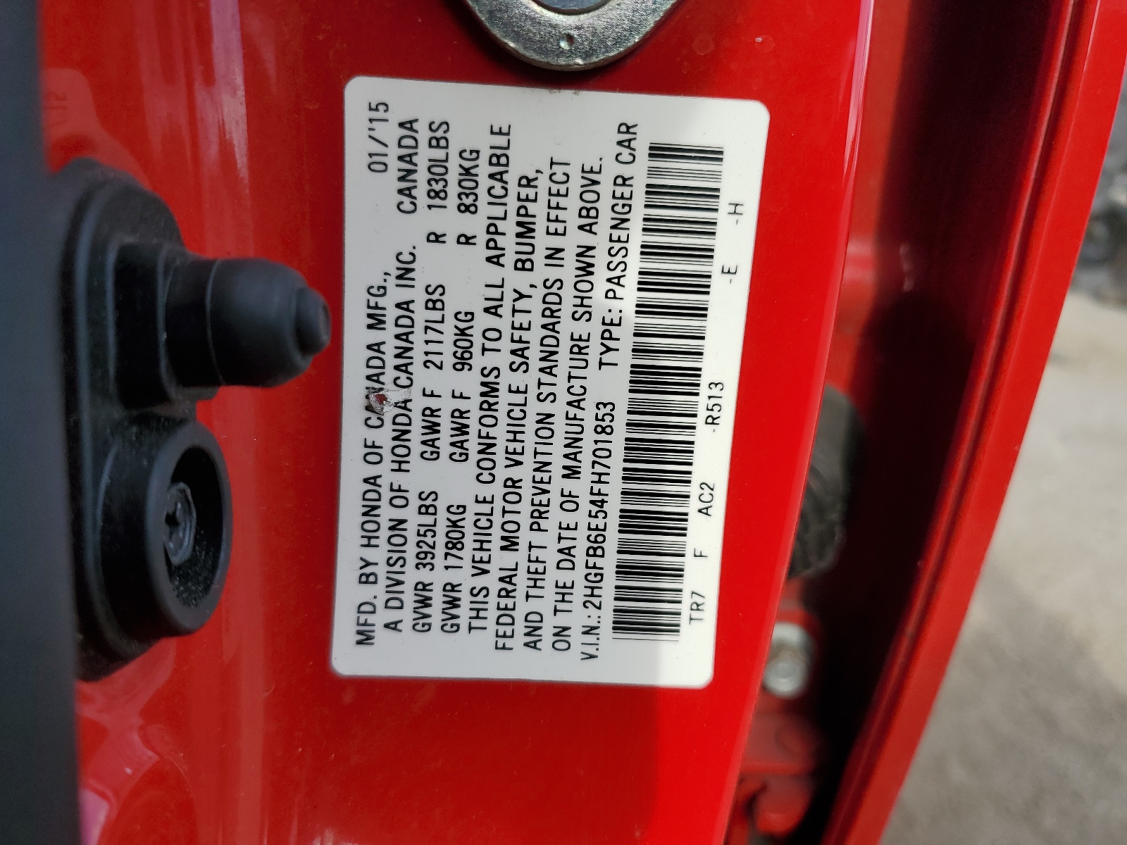 2HGFB6E54FH701853 2015 Honda Civic Si 2HGFB6E54FH701853 2015 Honda Civic Si