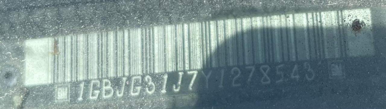 2000 Chevrolet Express G3500 VIN: 1GBJG31J7Y1278543 Lot: 63109454