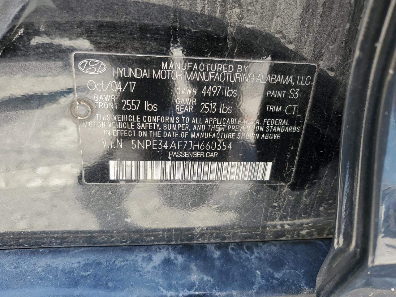 2018 Hyundai Sonata Sport VIN: 5NPE34AF7JH660354 Lot: 63224824