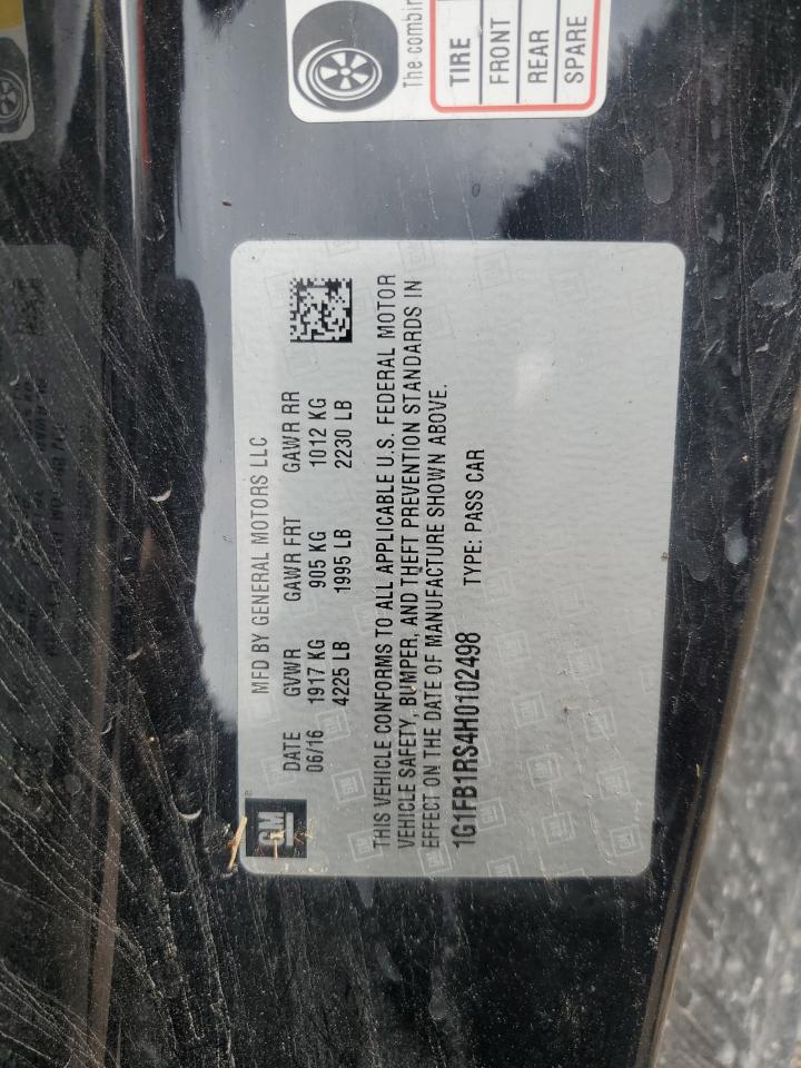 2017 Chevrolet Camaro Lt VIN: 1G1FB1RS4H0102498 Lot: 64657544