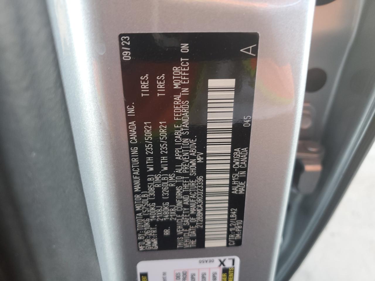 2024 Lexus Rx 350H Base VIN: 2T2BBMCA3RC023396 Lot: 63218804