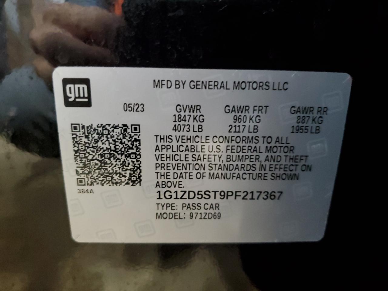 1G1ZD5ST9PF217367 2023 CHEVROLET MALIBU - Image 12