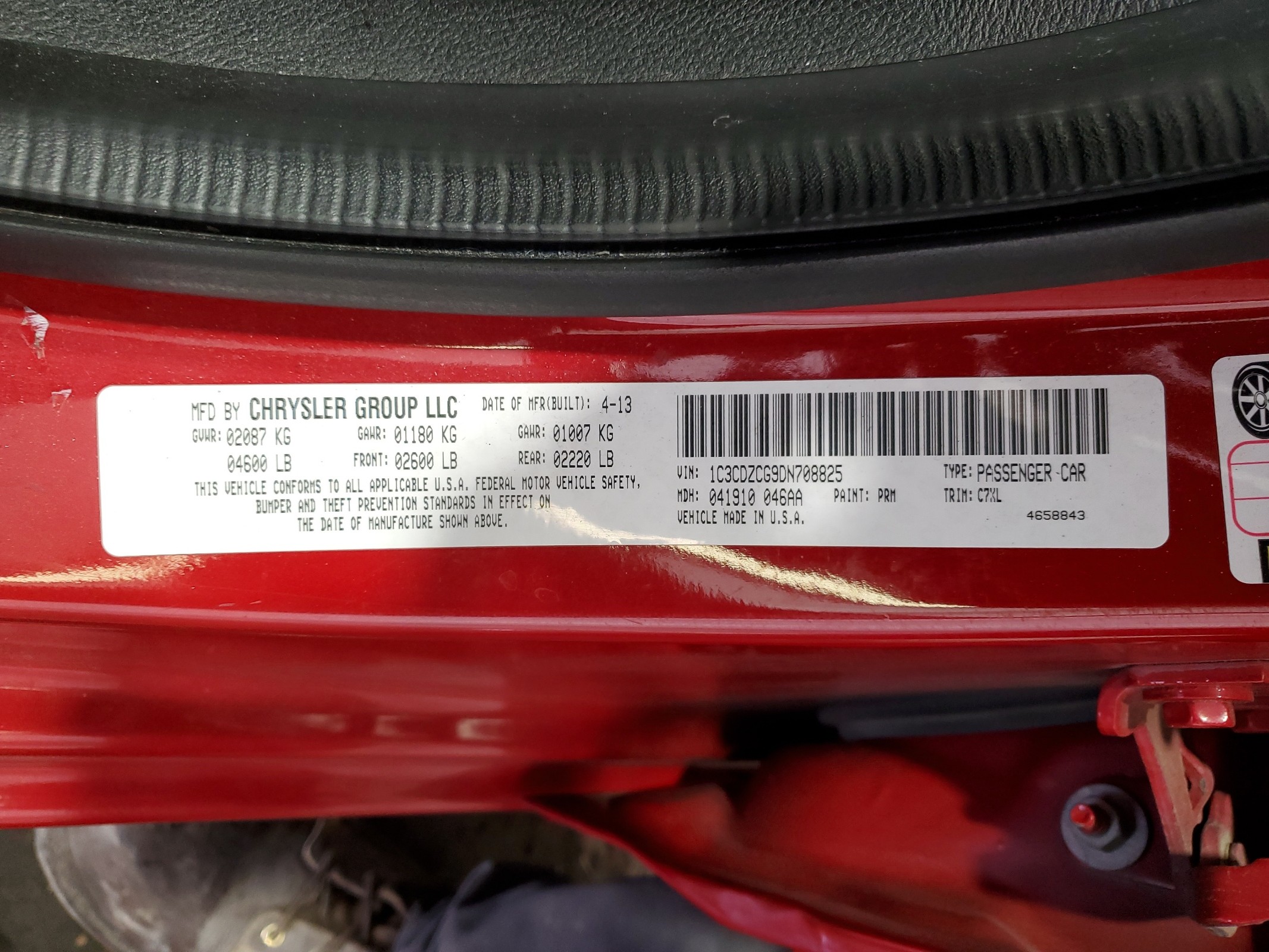 1C3CDZCG9DN708825 2013 Dodge Avenger Sxt