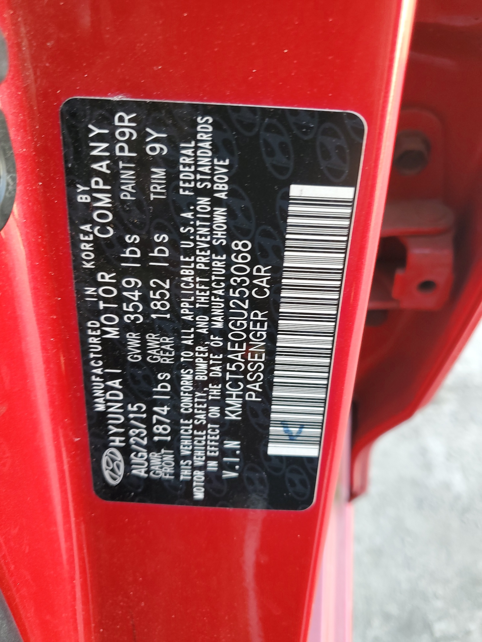 KMHCT5AE0GU253068 2016 Hyundai Accent Se