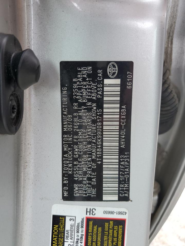 4T1BB46K99U081715 2009 Toyota Camry Hybrid