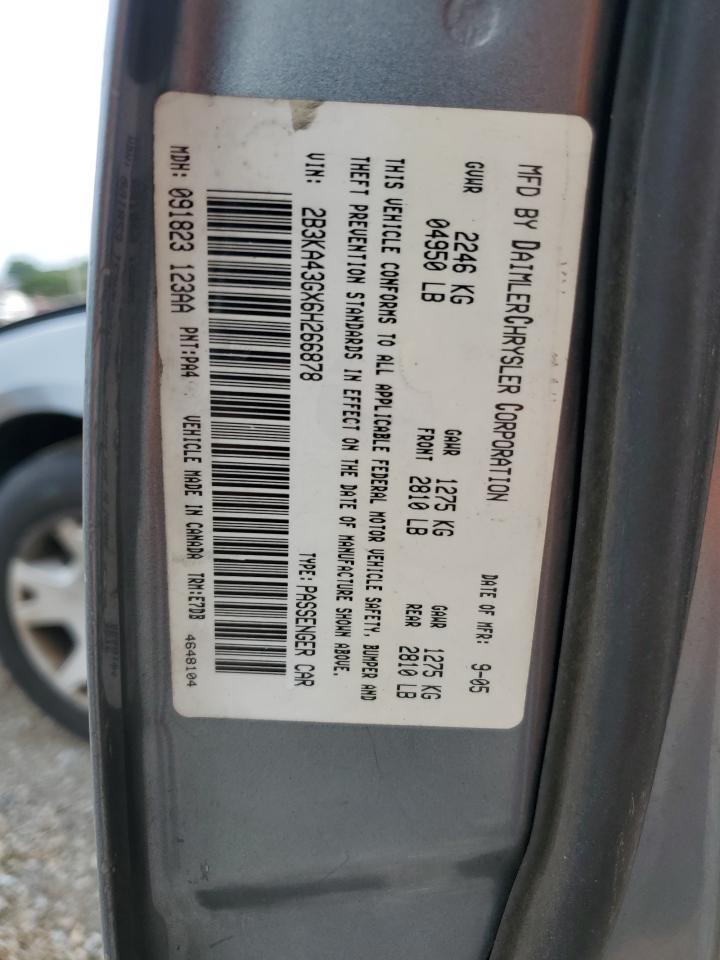 2006 Dodge Charger Se VIN: 2B3KA43GX6H266878 Lot: 64914734