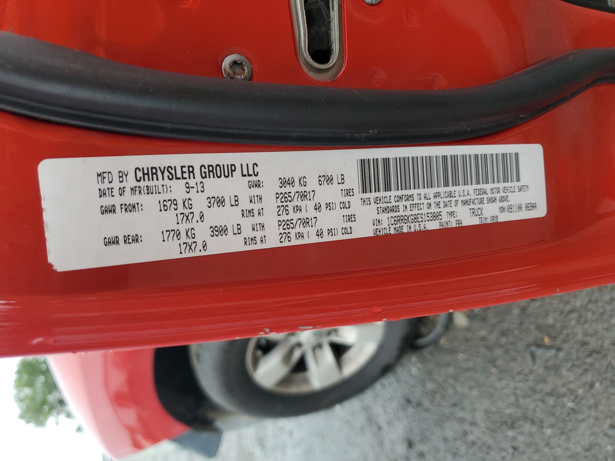 1C6RR6KG8ES153805 2014 Ram 1500 St