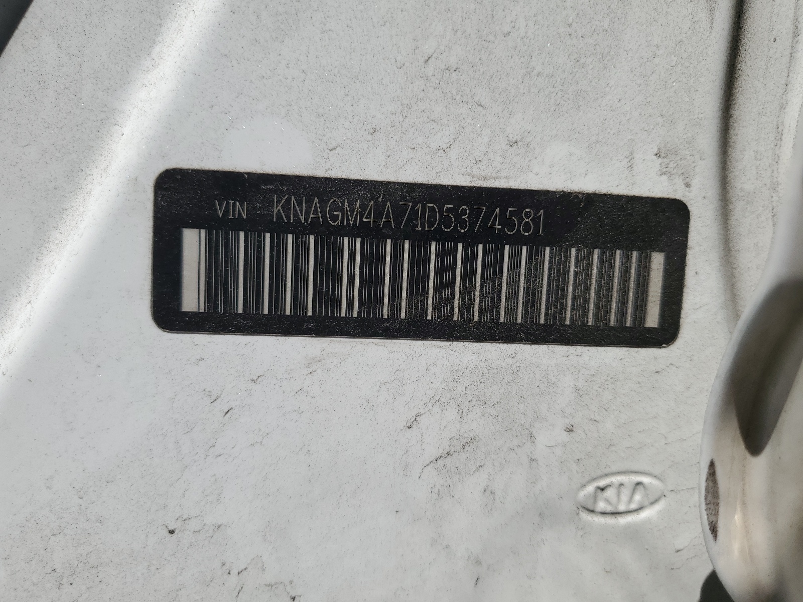 KNAGM4A71D5374581 2013 Kia Optima Lx