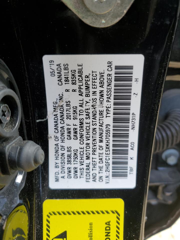 2HGFC1E5XKH705979 2019 Honda Civic Si