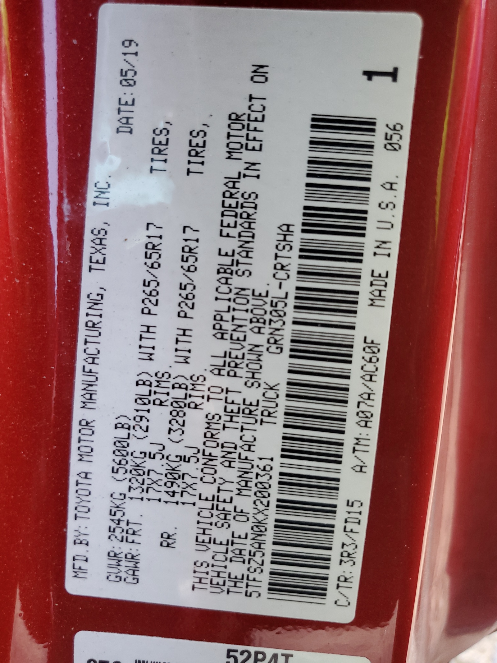 5TFSZ5AN0KX200361 2019 Toyota Tacoma Access Cab