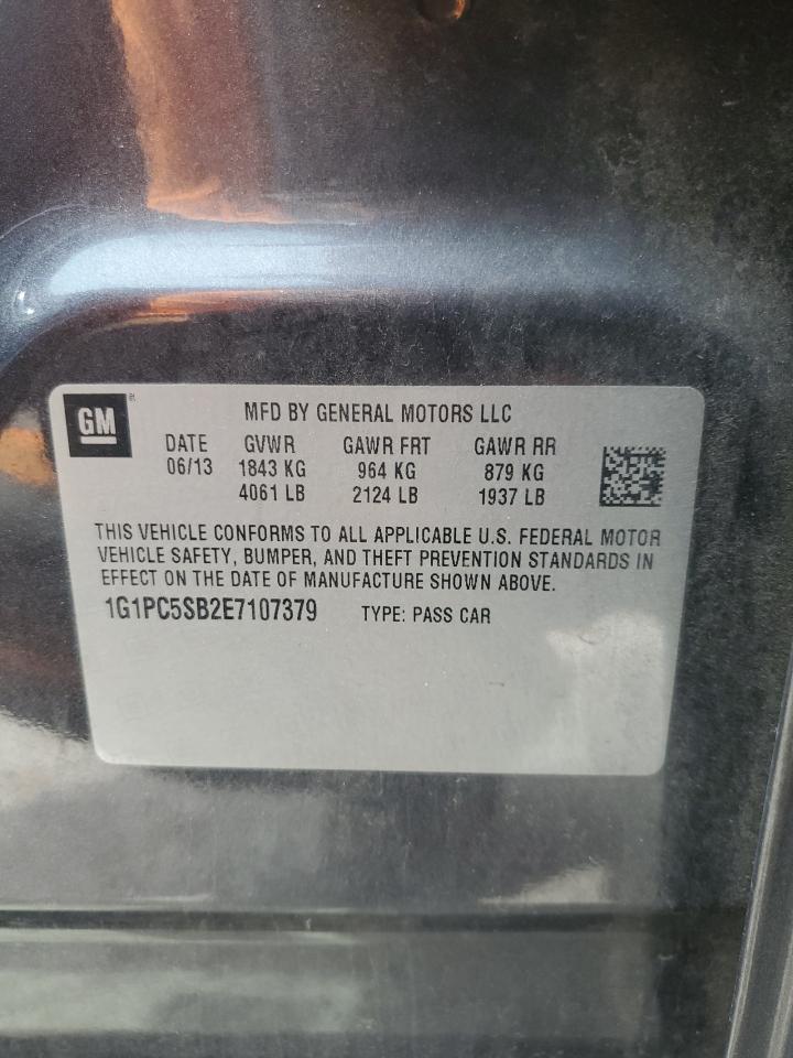 2014 Chevrolet Cruze Lt VIN: 1G1PC5SB2E7107379 Lot: 61221004