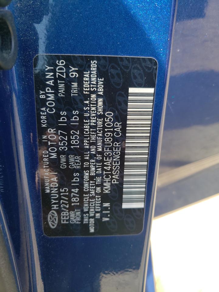 2015 Hyundai Accent Gls VIN: KMHCT4AE3FU891050 Lot: 60699864