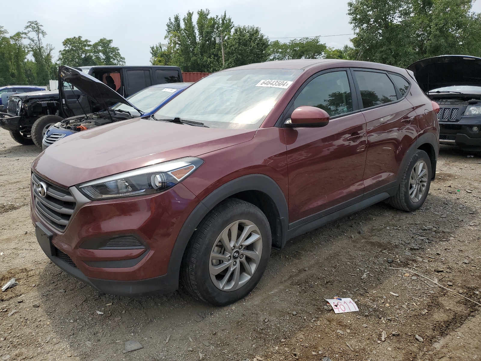 2016 Hyundai Tucson Se vin: KM8J23A47GU158075