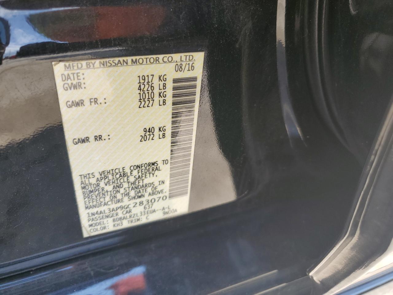 1N4AL3AP9GC283070 2018 Nissan Altima 2.5