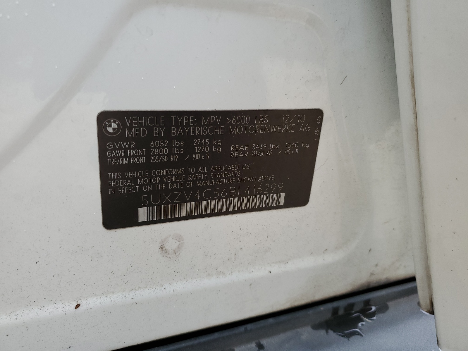 5UXZV4C56BL416299 2011 BMW X5 xDrive35I