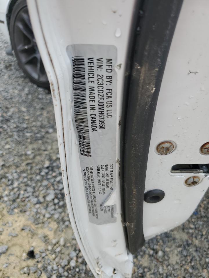 2021 Dodge Challenger R/T Scat Pack VIN: 2C3CDZFJ0MH673950 Lot: 62530514