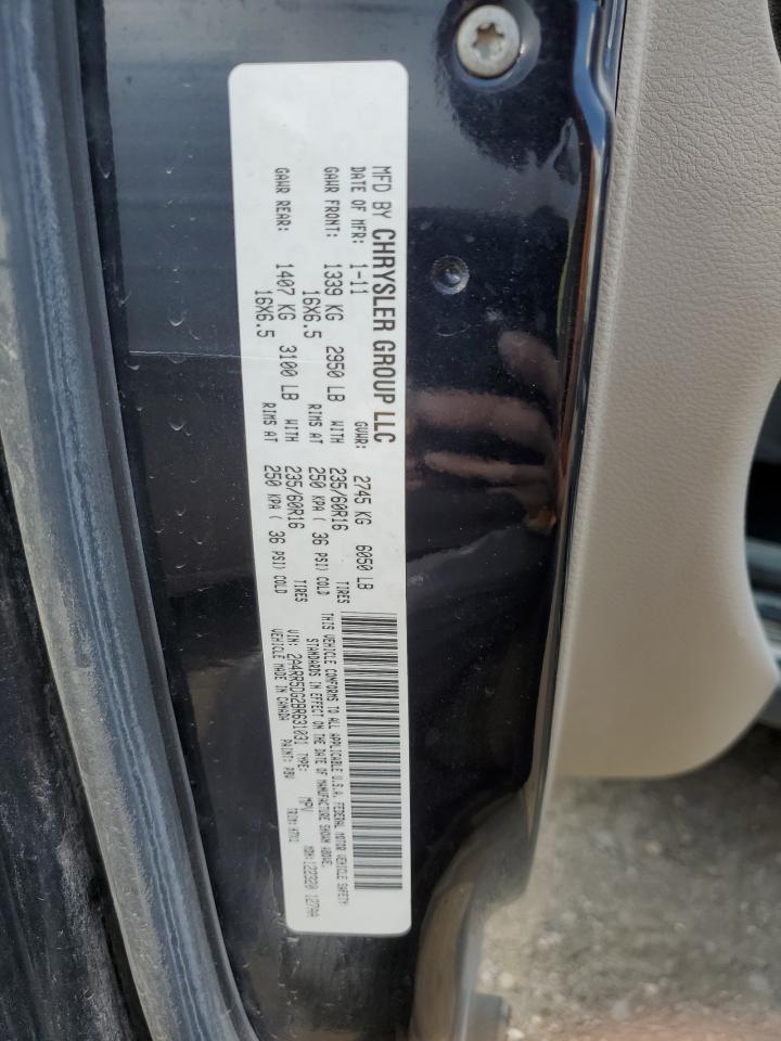 2011 Chrysler Town & Country Touring VIN: 2A4RR5DG2BR631031 Lot: 60852904