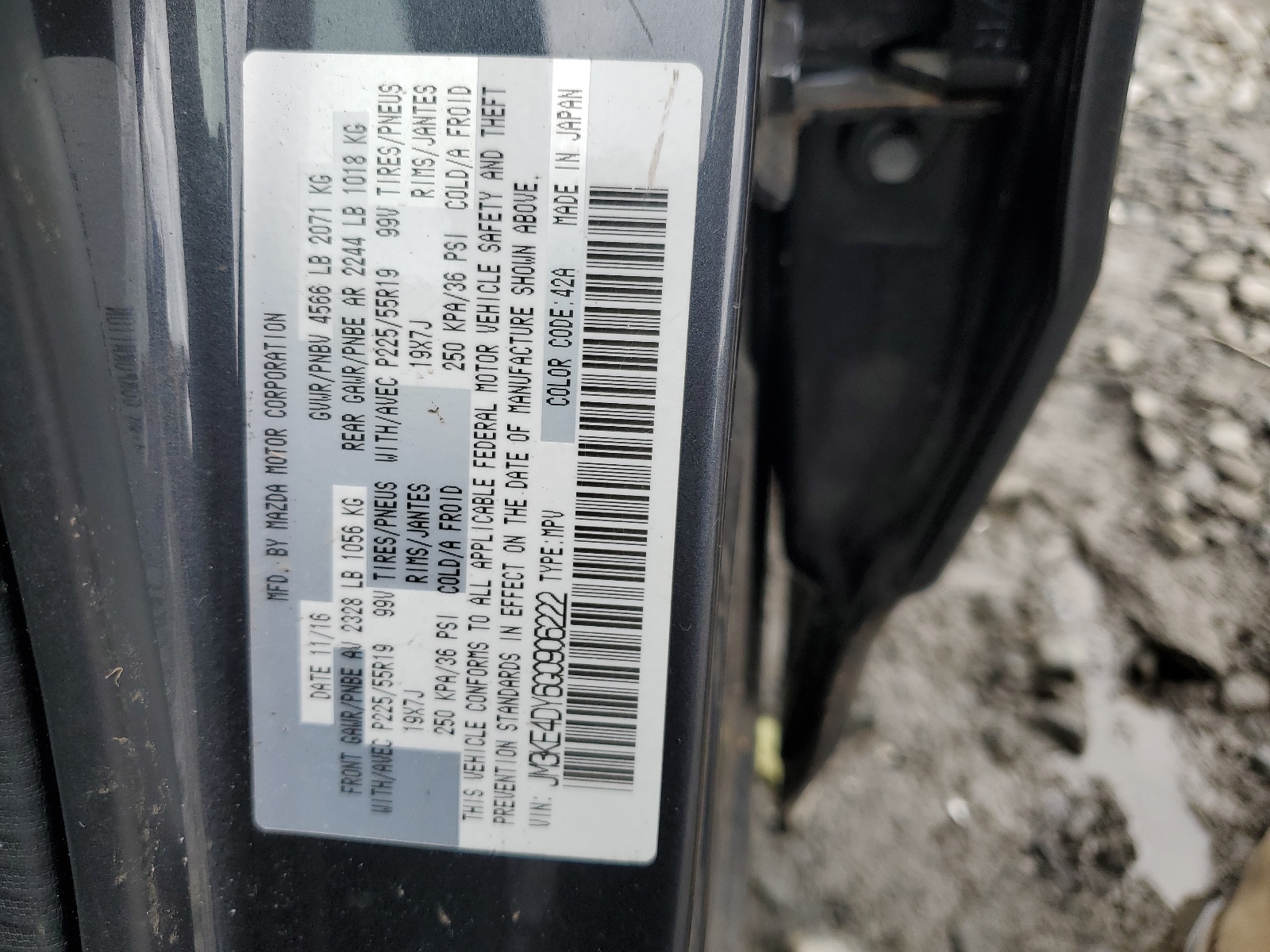 JM3KE4DY6G0906222 2016 Mazda Cx-5 Gt