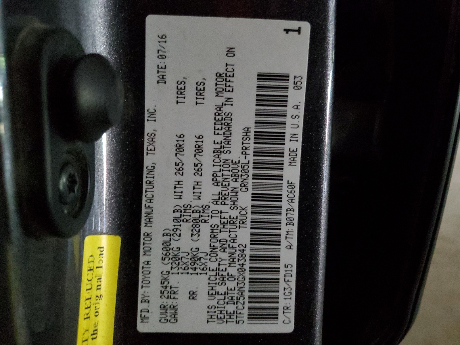 5TFCZ5AN3GX043842 2016 Toyota Tacoma Double Cab