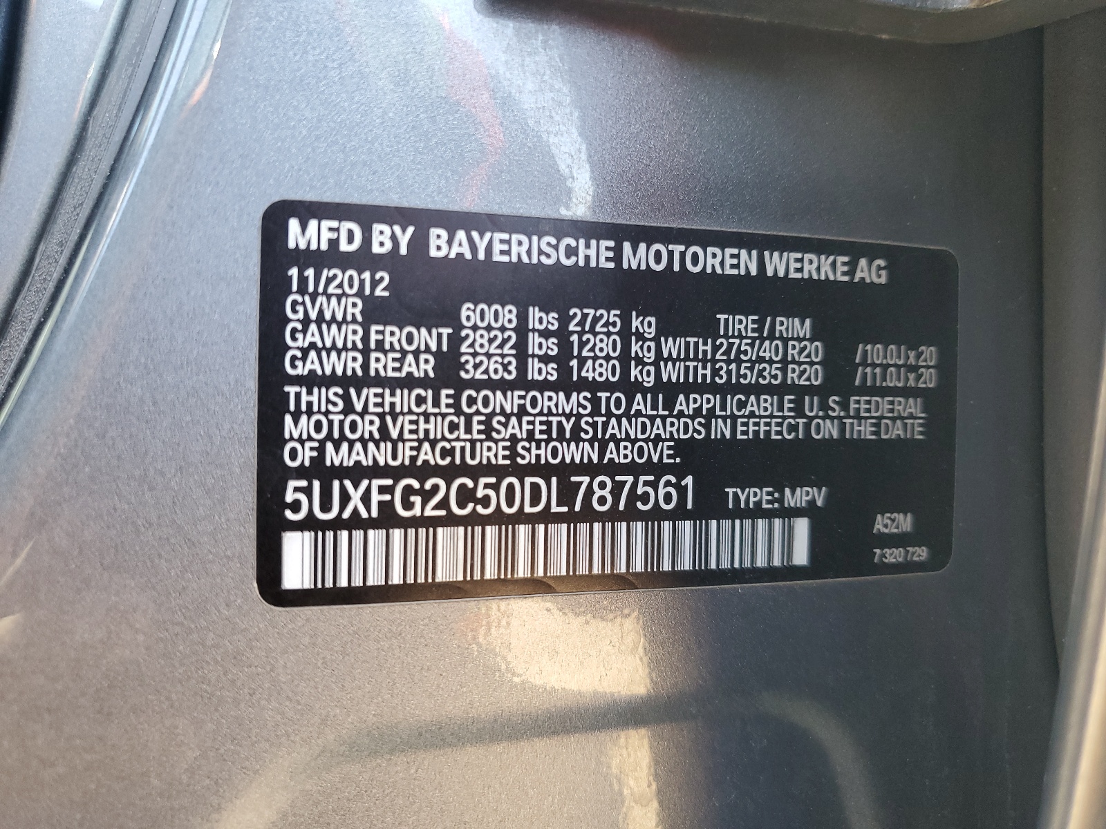 5UXFG2C50DL787561 2013 BMW X6 xDrive35I