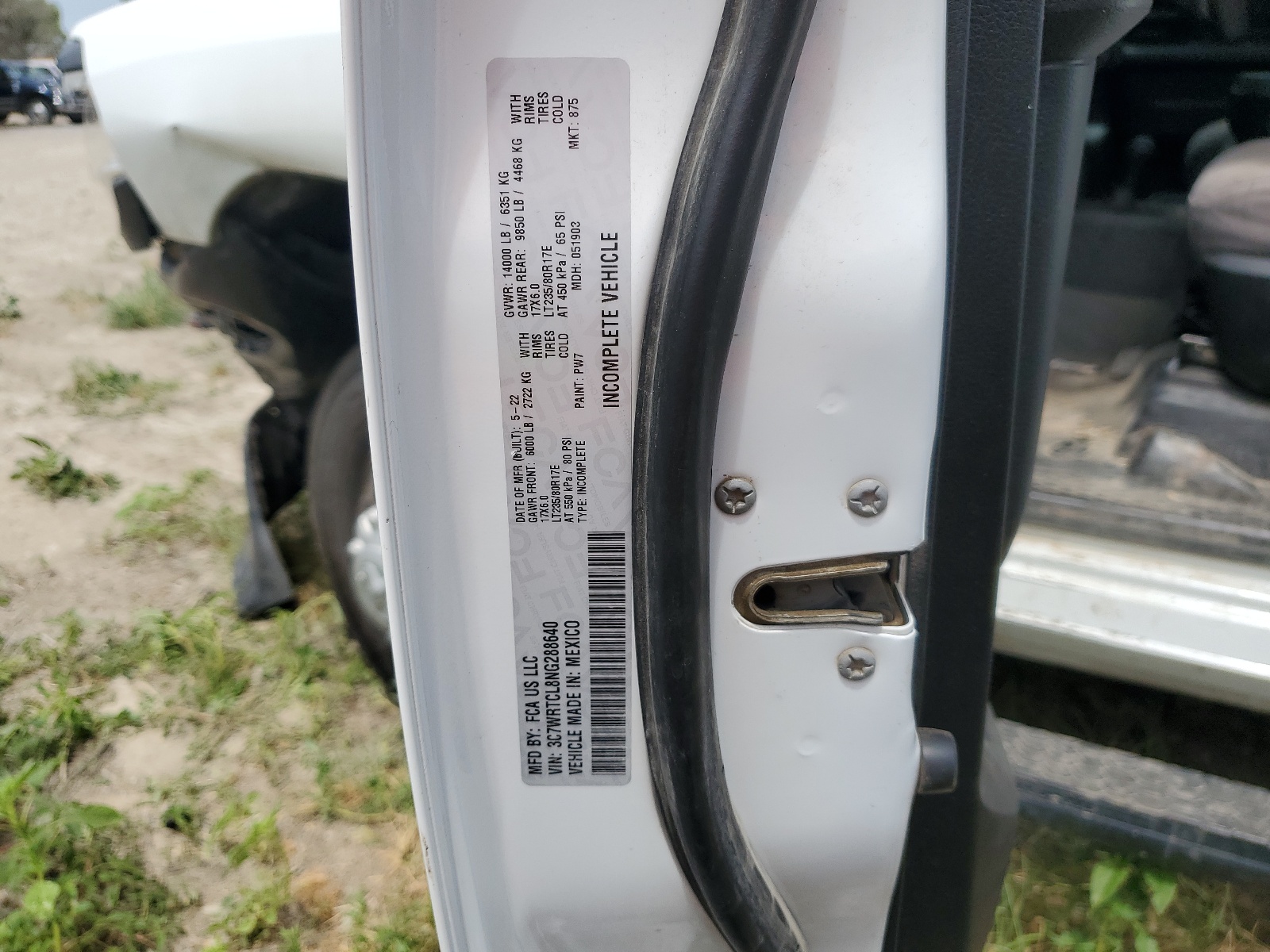 3C7WRTCL8NG288640 2022 Ram 3500