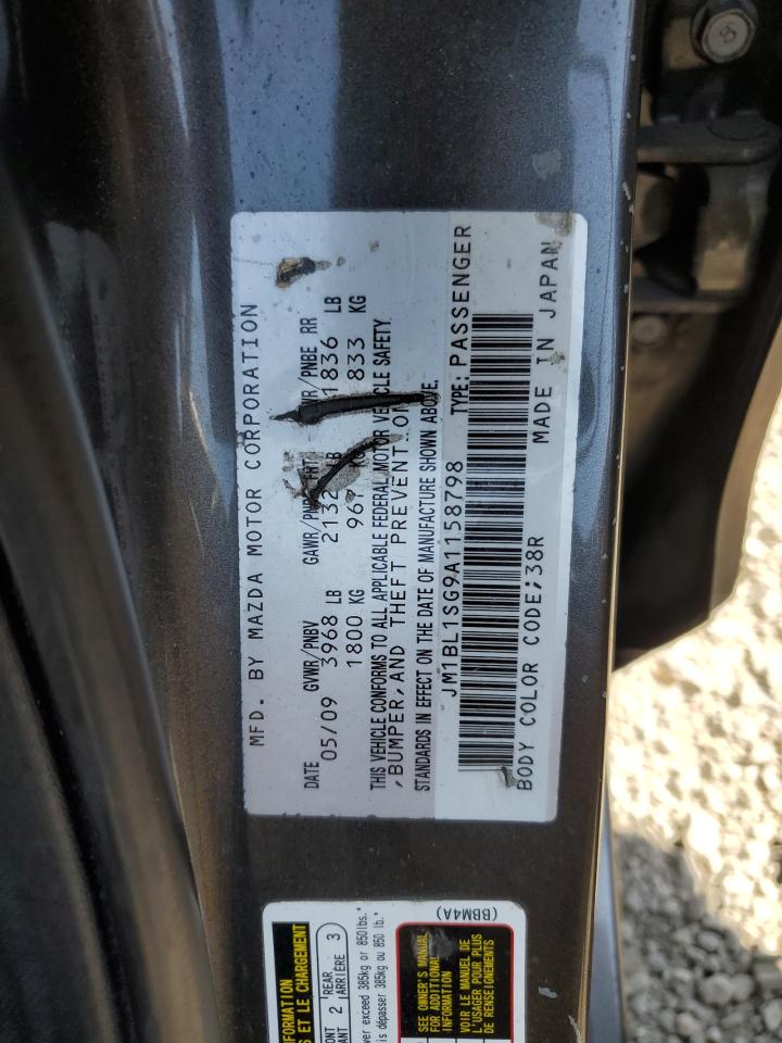 2010 Mazda 3 I VIN: JM1BL1SG9A1158798 Lot: 61964804