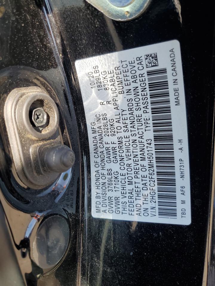 2HGFC2F62MH501743 2021 Honda Civic Lx