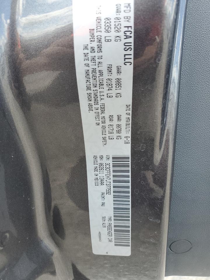 2018 Fiat 500 Lounge VIN: 3C3CFFEH7JT377592 Lot: 63964644