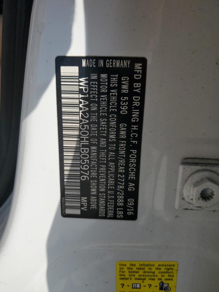 2017 Porsche Macan VIN: WP1AA2A50HLB05976 Lot: 65128914