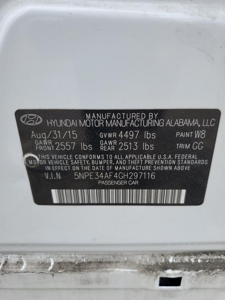 2016 Hyundai Sonata Sport VIN: 5NPE34AF4GH297116 Lot: 62011114