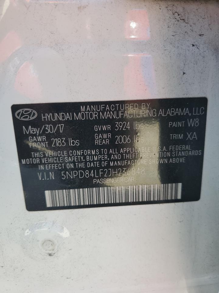 2018 Hyundai Elantra Sel VIN: 5NPD84LF2JH236848 Lot: 65360824