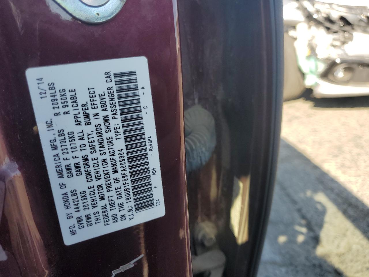 2015 Acura Tlx Tech VIN: 19UUB1F59FA009904 Lot: 62458624