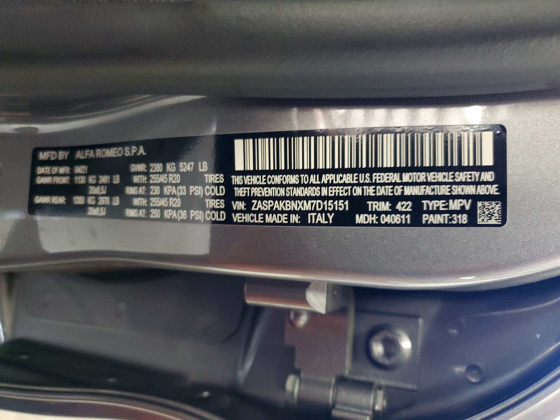 ZASPAKBNXM7D15151 2021 Alfa Romeo Stelvio Ti