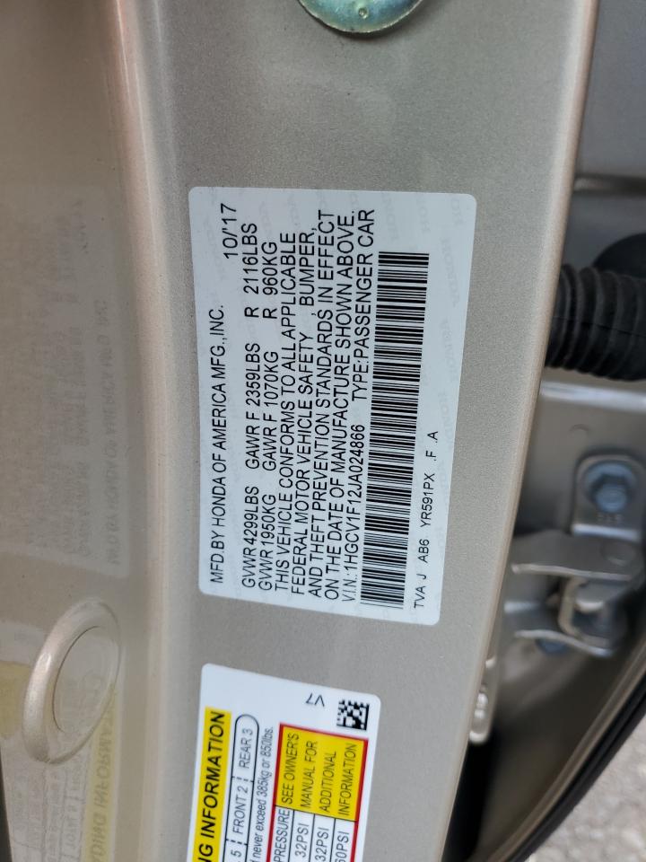 1HGCV1F12JA024866 2018 Honda Accord Lx