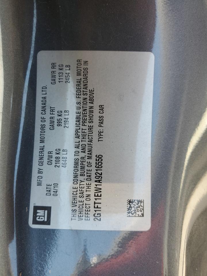 2010 Chevrolet Camaro Ss VIN: 2G1FT1EW1A9216556 Lot: 64144664