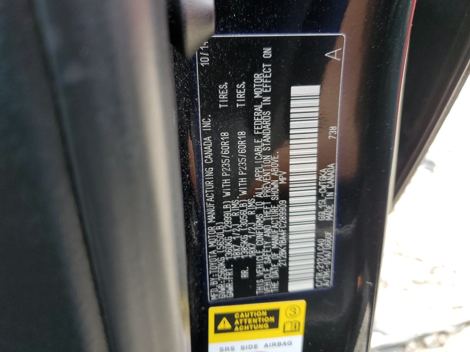 2T2BK1BA4FC289909 2015 Lexus Rx 350 Base