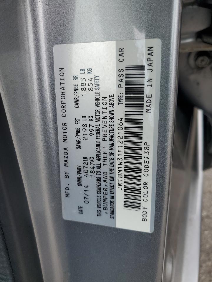 2015 Mazda 3 Grand Touring VIN: JM1BM1W31F1221064 Lot: 64245314