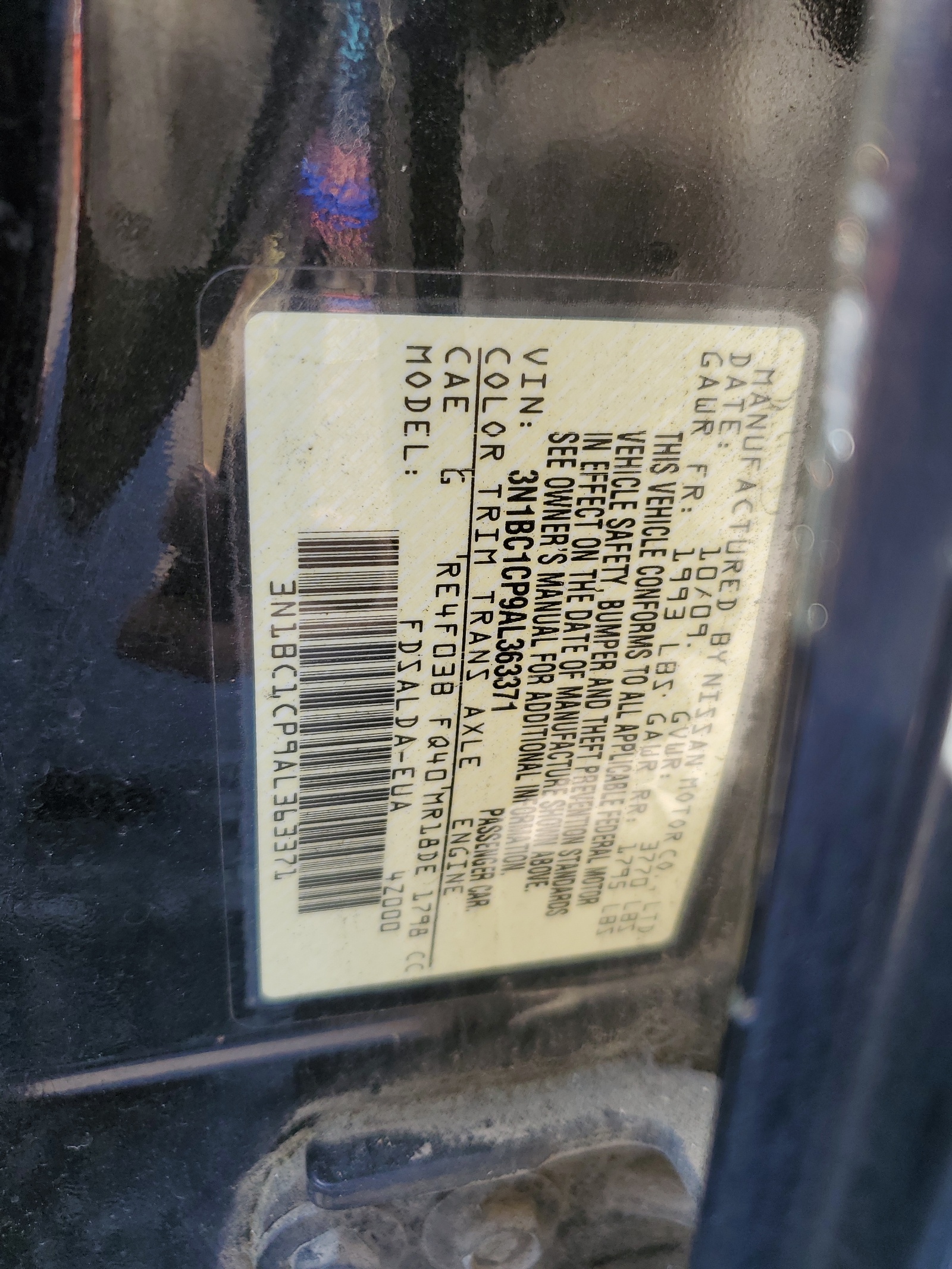 3N1BC1CP9AL363371 2010 Nissan Versa S