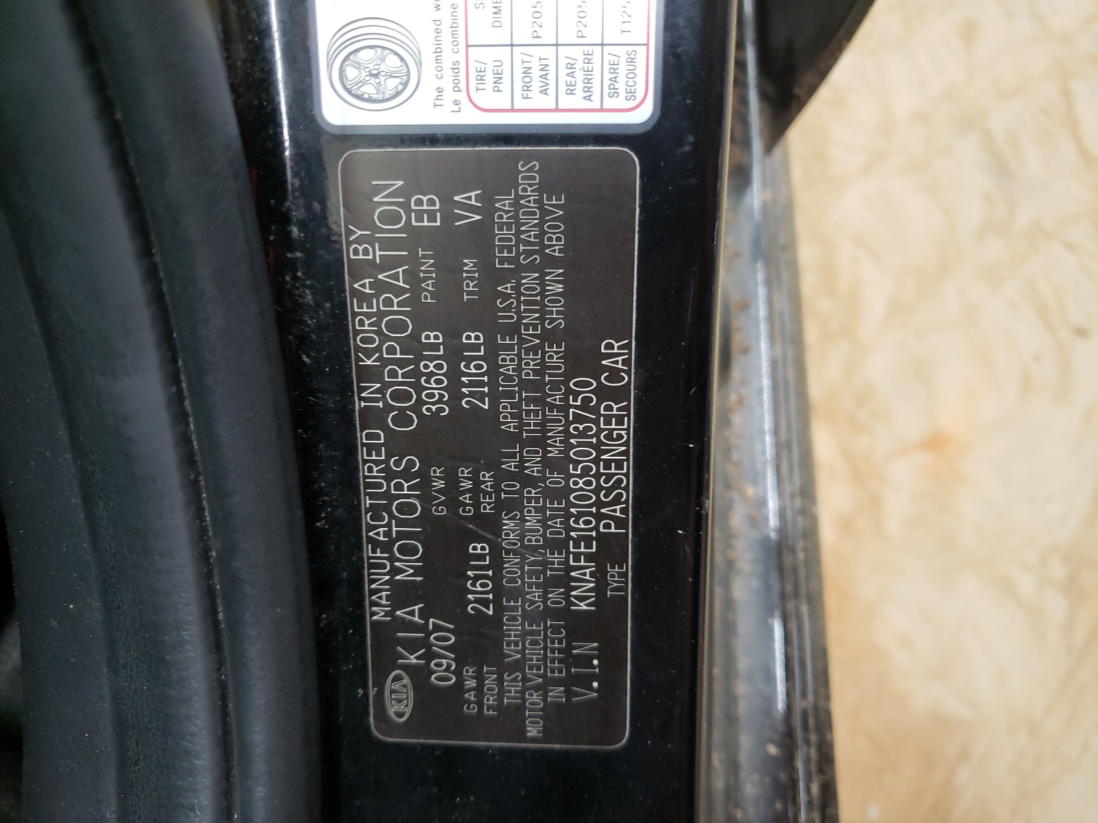 KNAFE161085013750 2008 Kia Spectra5 5 Sx