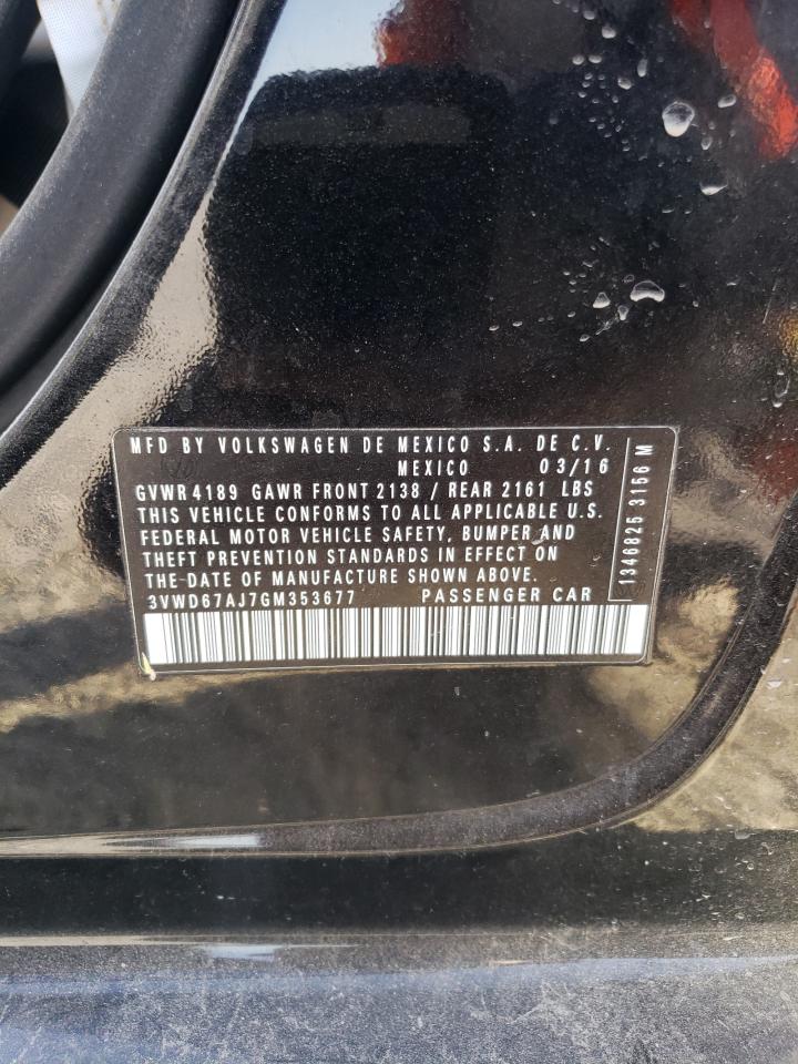 2016 Volkswagen Jetta Se VIN: 3VWD67AJ7GM353677 Lot: 61066624