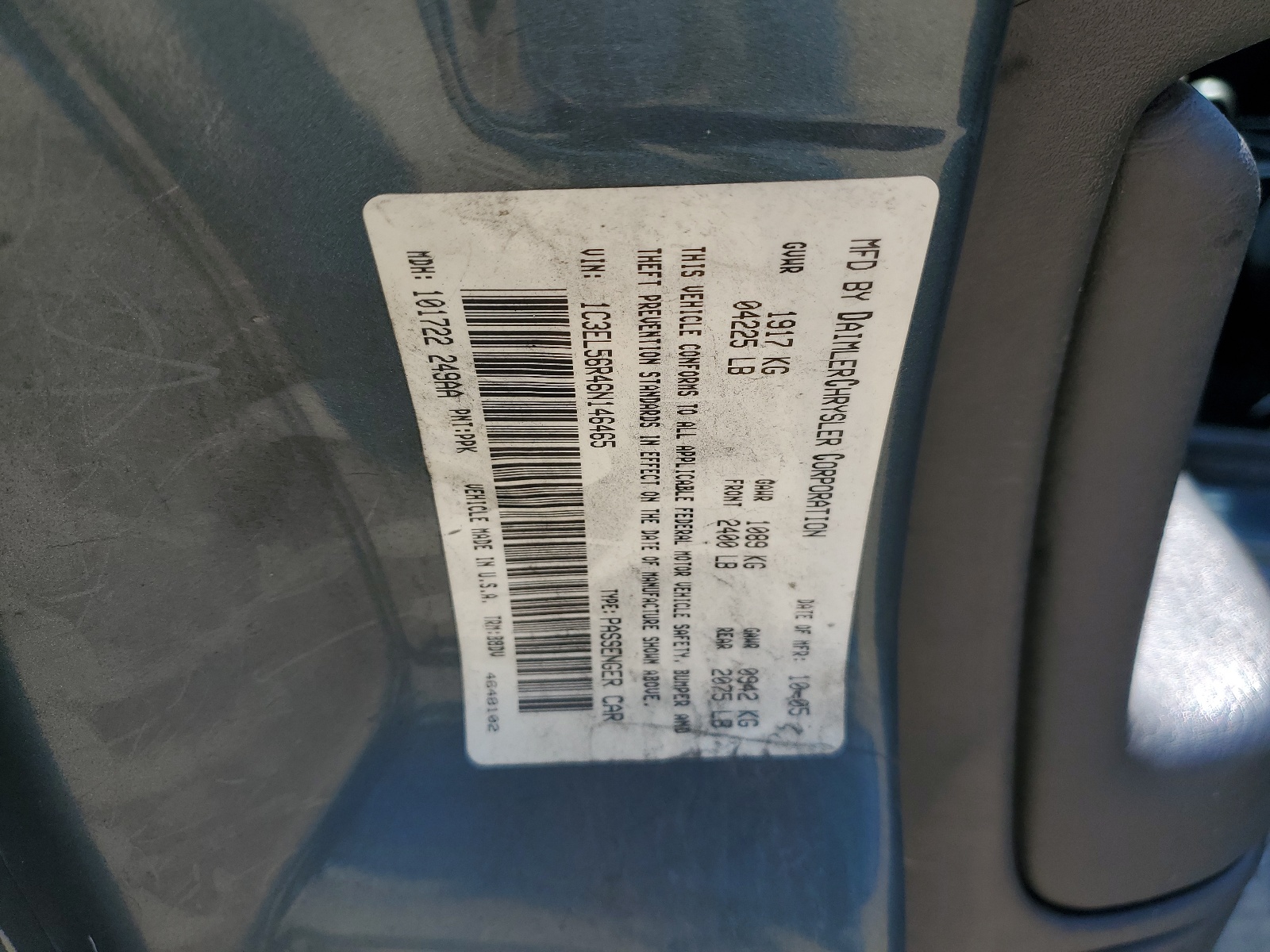 1C3EL56R46N146465 2006 Chrysler Sebring Touring