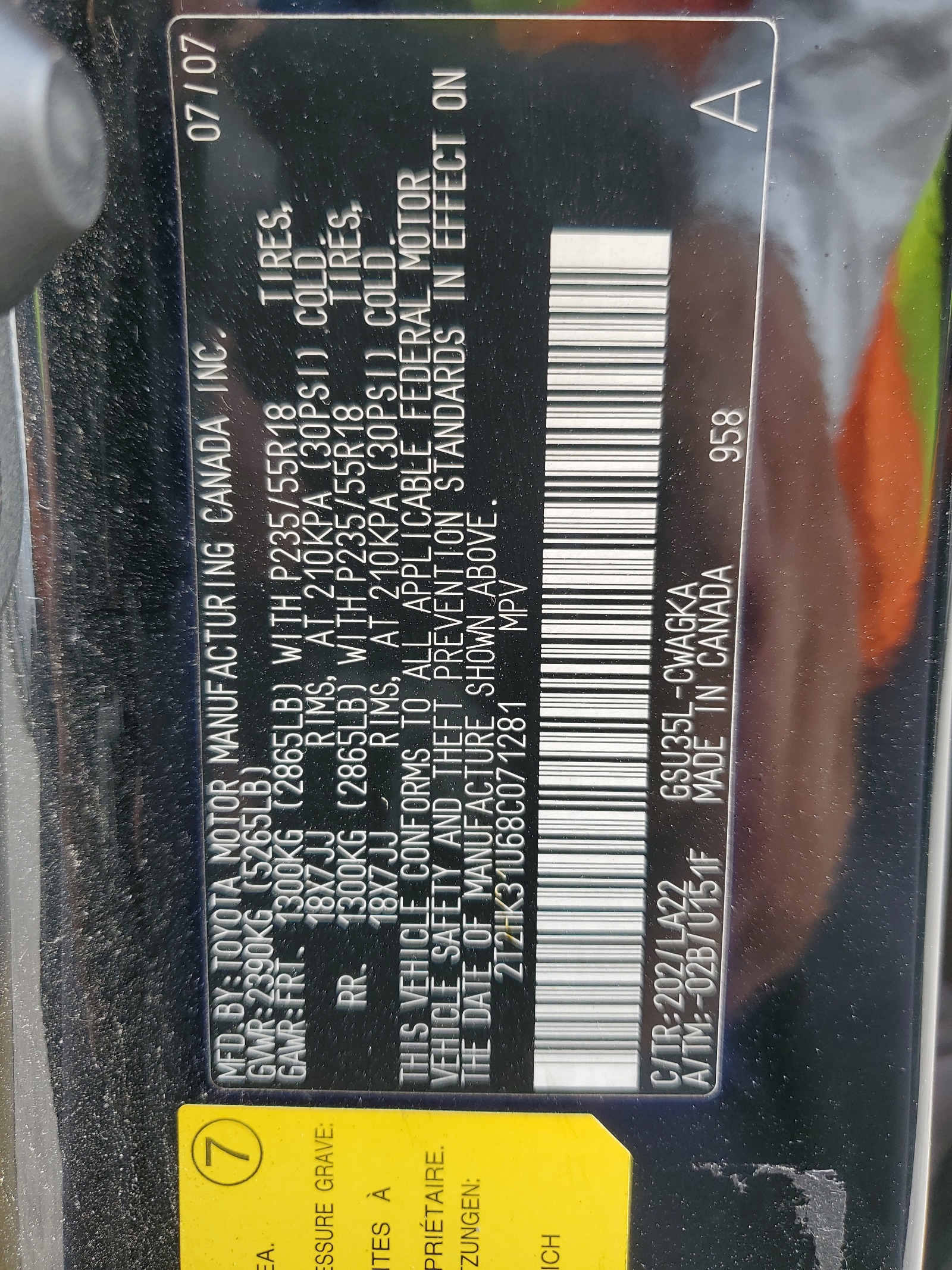 2T2HK31U68C071281 2008 Lexus Rx 350