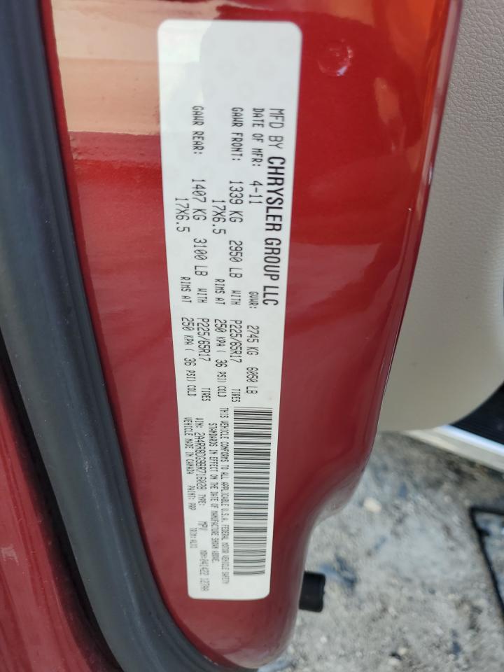 2011 Chrysler Town & Country Touring L VIN: 2A4RR8DG9BR716028 Lot: 65193614