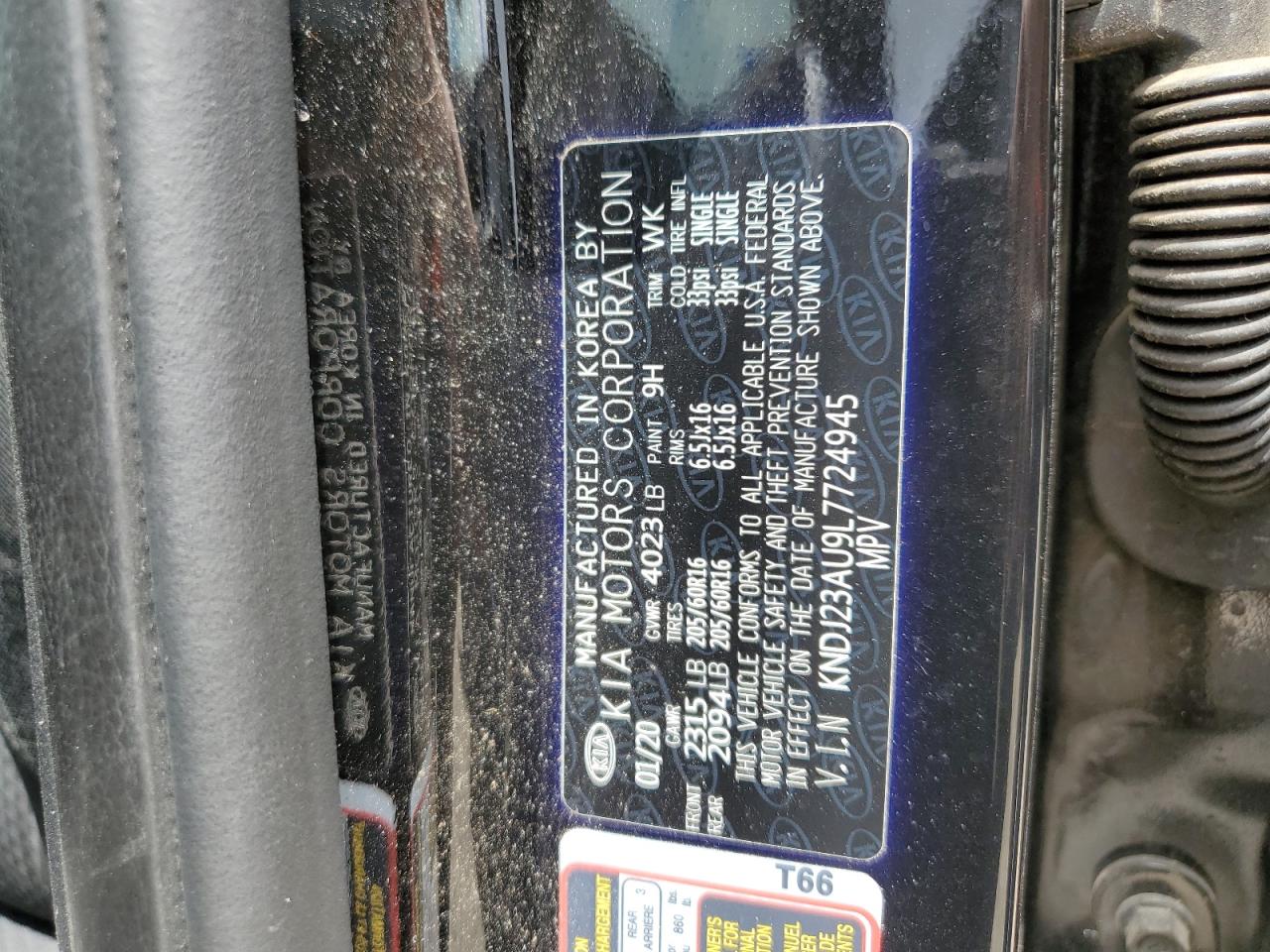 2020 Kia Soul Lx VIN: KNDJ23AU9L7724945 Lot: 62796934