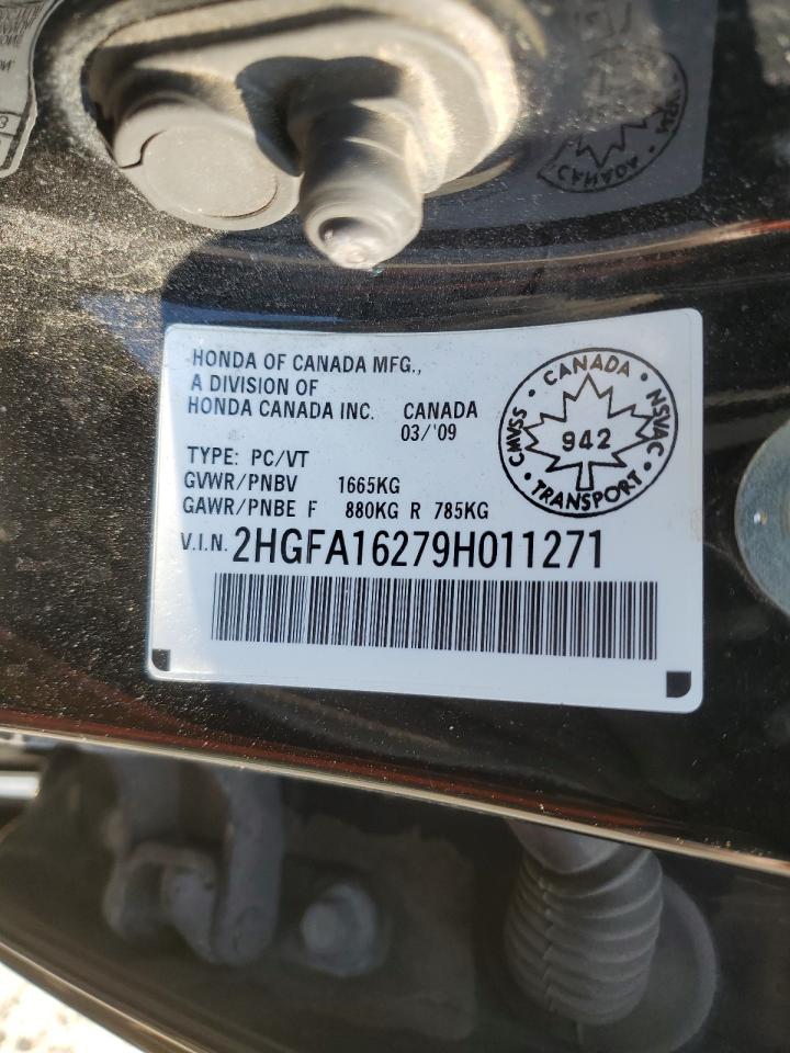 2009 Honda Civic Dx VIN: 2HGFA16279H011271 Lot: 62302494