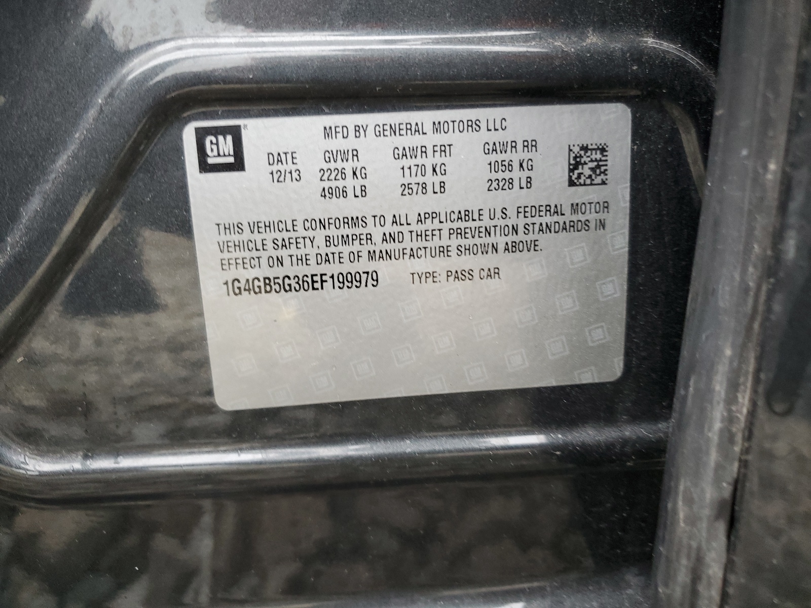 1G4GB5G36EF199979 2014 Buick Lacrosse