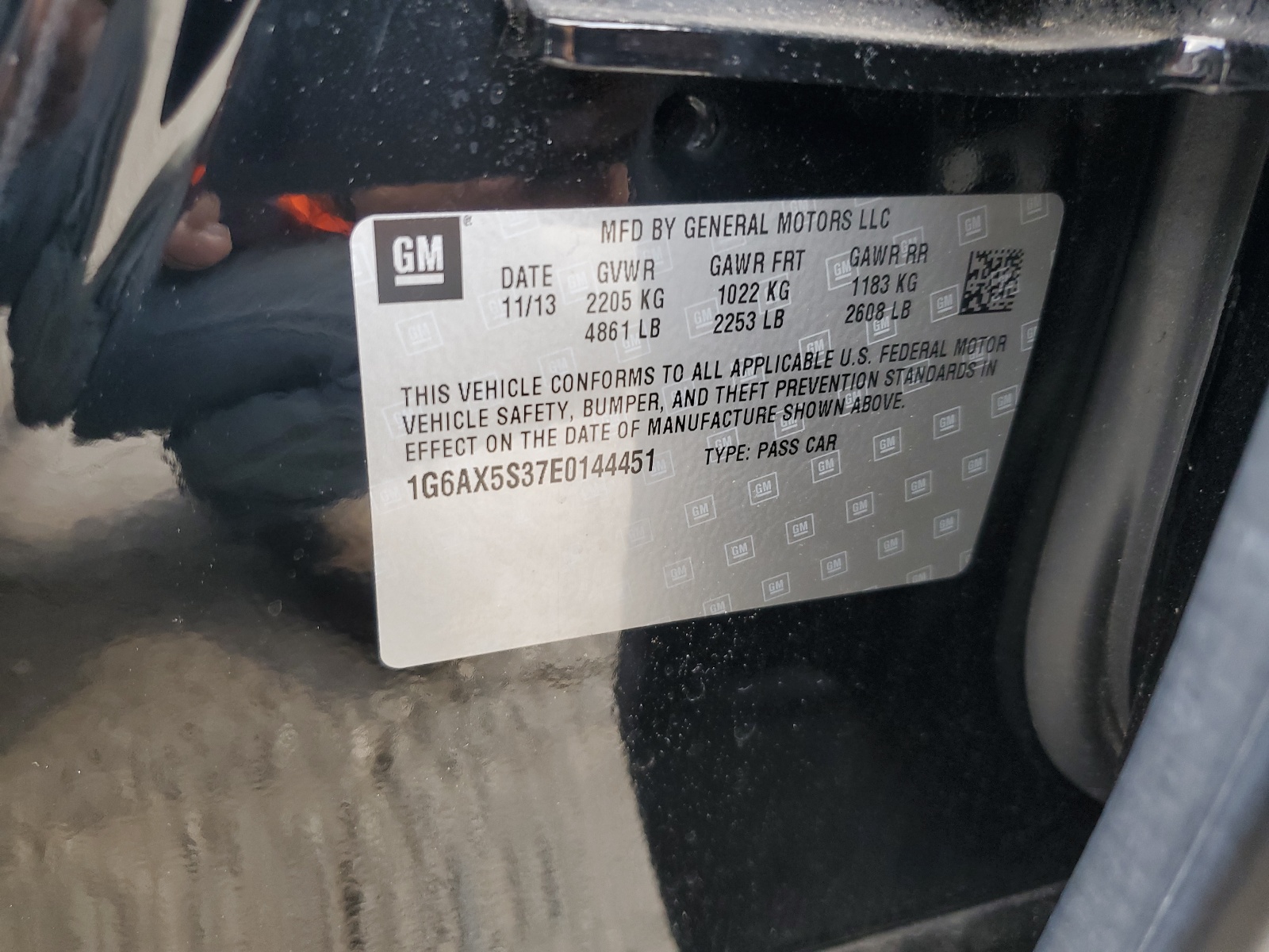 1G6AX5S37E0144451 2014 Cadillac Cts Luxury Collection